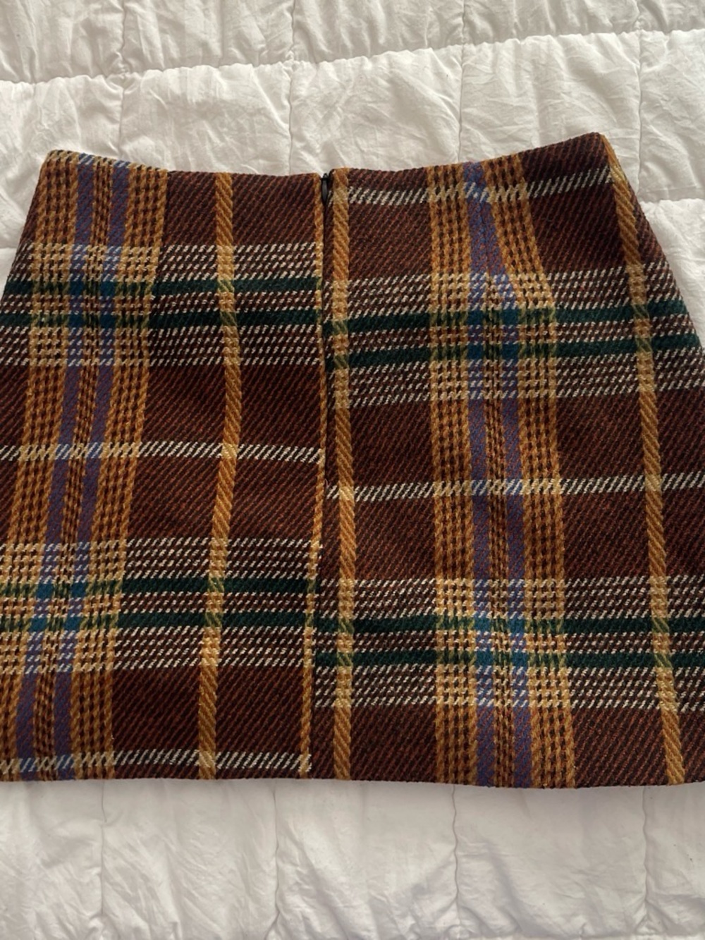 Cider Brown Plaid Blazer & Skirt Set - Picture 5 of 6